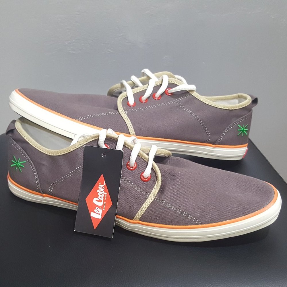 Lee Cooper Brown Canvas Lo Shoes men 10 (44)